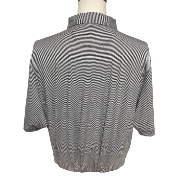 Bobby Jones Stripe Polo (w/ logo) - Black/White - XXX-Large - Skorzie