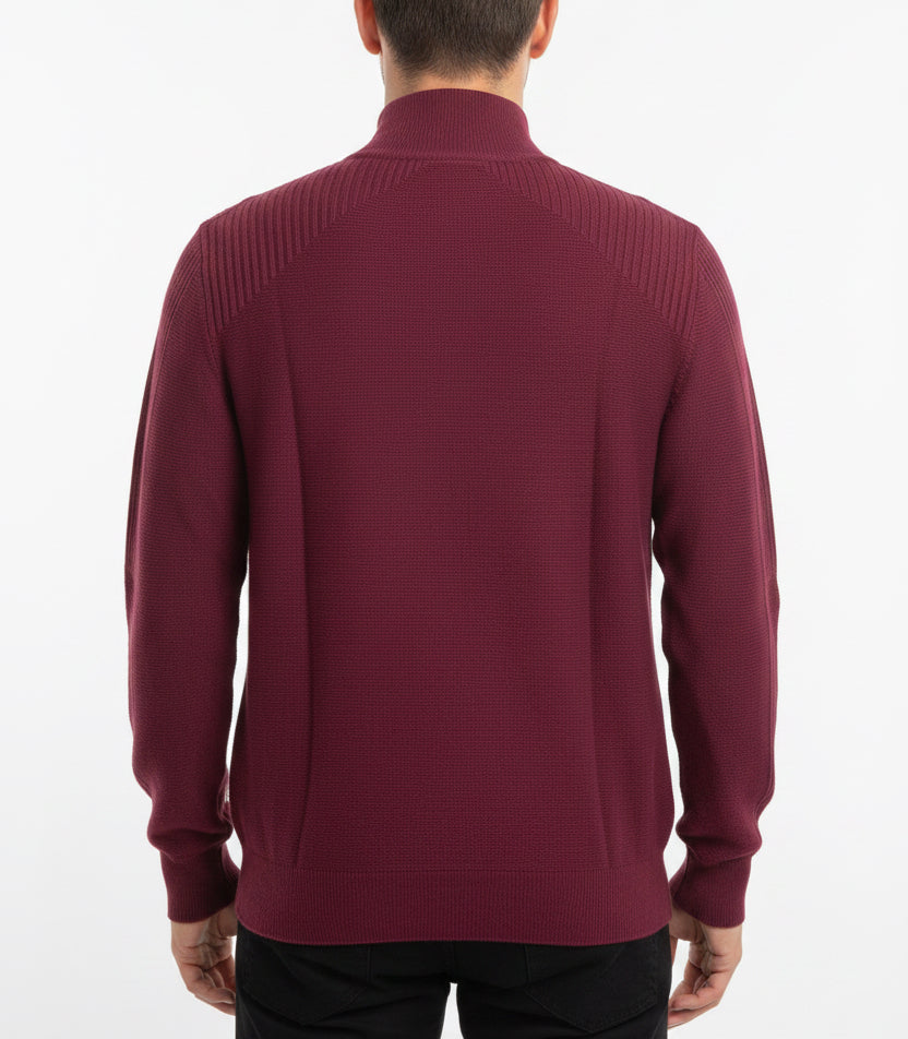 APOIL Men's Golf Sweater Cashmere Maroon Size L