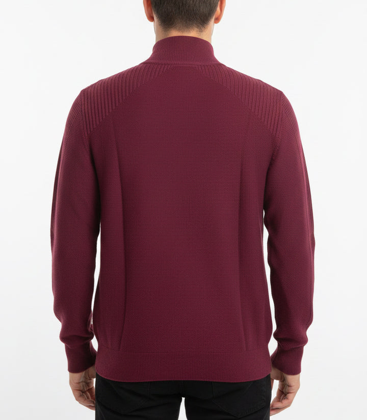 APOIL Men's Golf Sweater Cashmere Maroon Size L