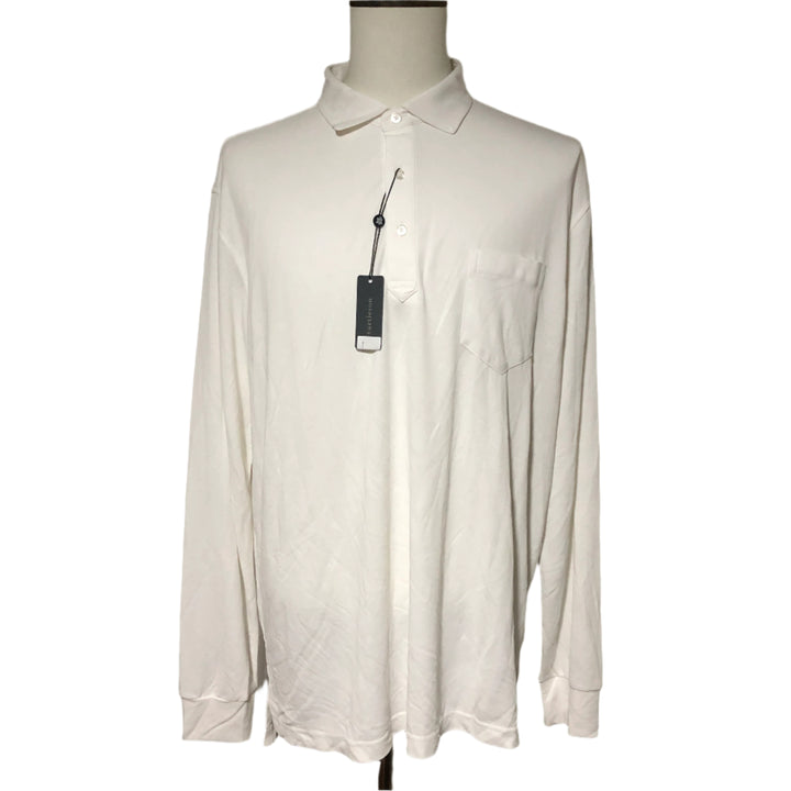 Turtleson Lester LS Polo (w/ logo) - White - X-Large - Skorzie