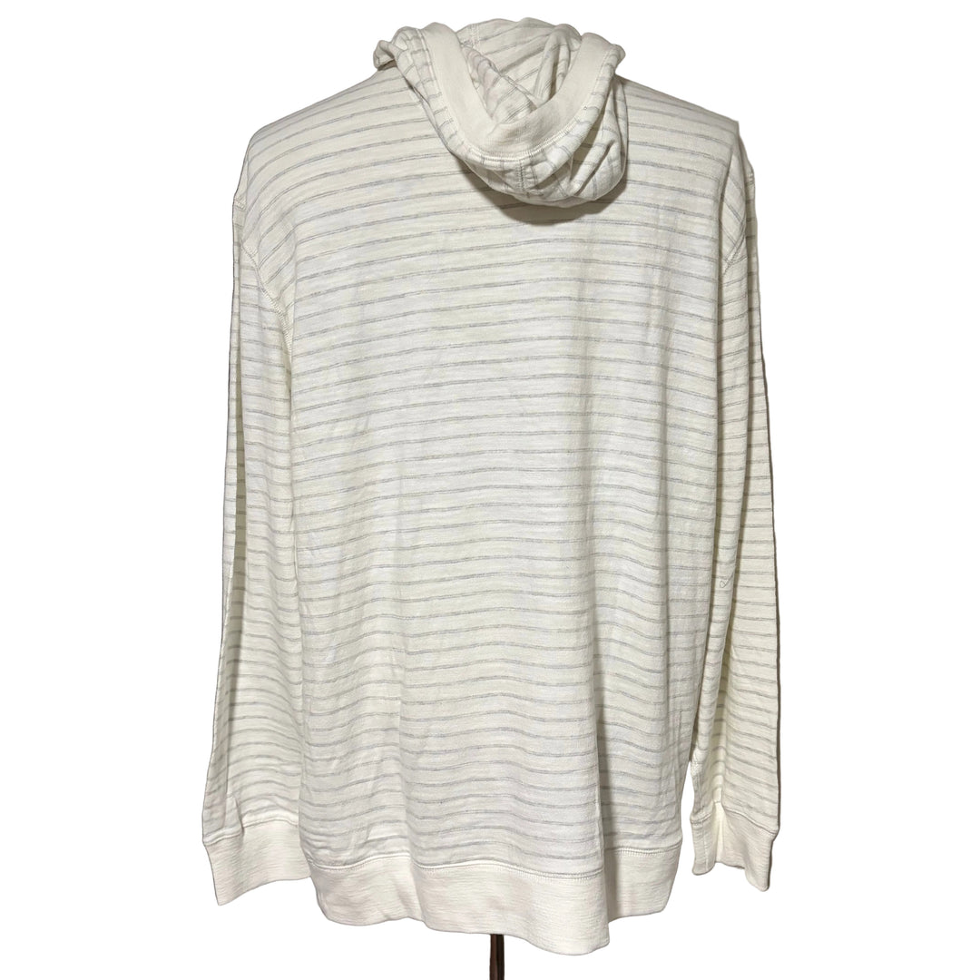 Faherty Sunwashed Slub Hoodie - Ivory Rock Stripe - XX-Large - Skorzie