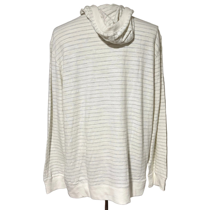 Faherty Sunwashed Slub Hoodie - Ivory Rock Stripe - XX-Large - Skorzie