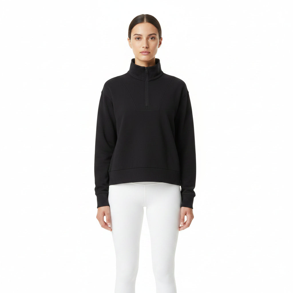 G/FORE Women's Pullover Quarter Zip Onyx Size S