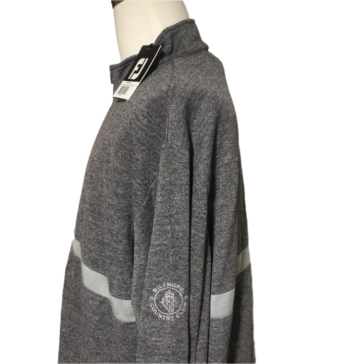Footjoy Stripe 1/4 Zip Pullover - Grey - XX-Large - Skorzie
