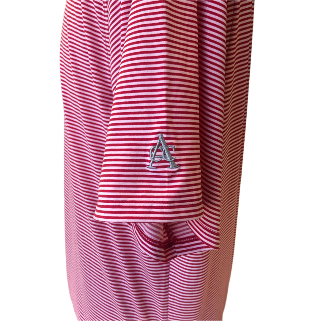 B. Draddy Jimmy Polo (w/ logo) - Bright Red Stripe - XX-Large - Skorzie
