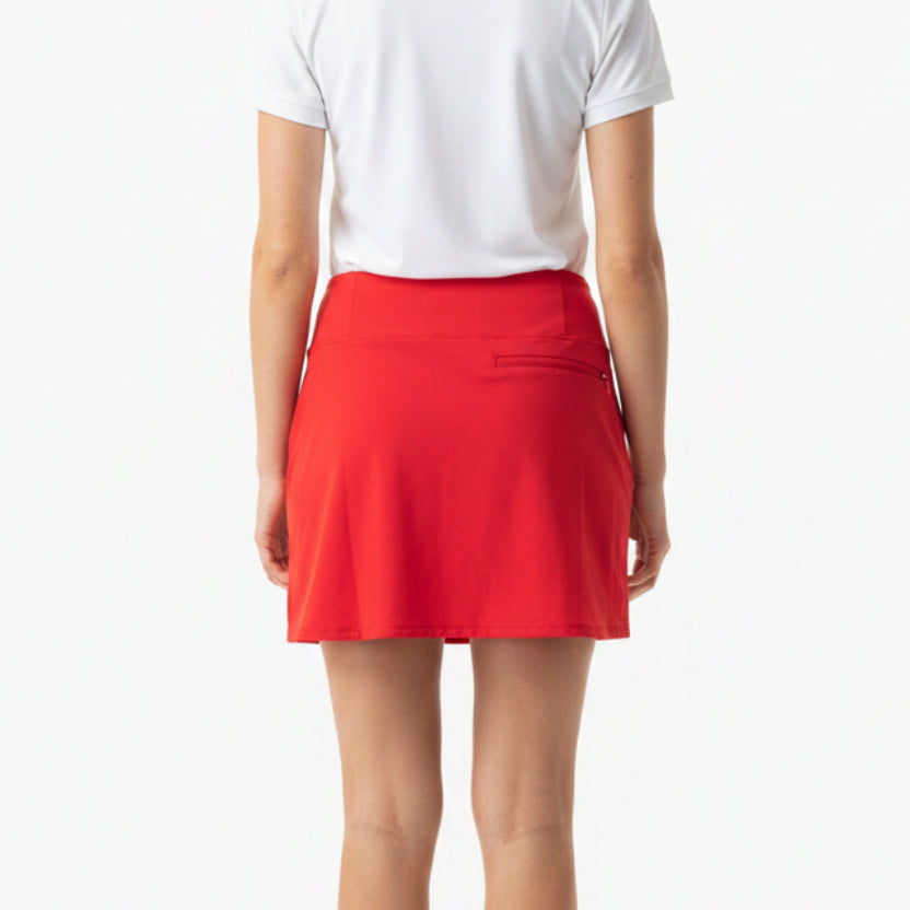 IBKUL Women's Skort Solid Straight (17.5") Red Size S
