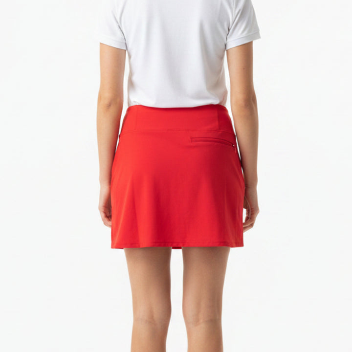 IBKUL Women's Skort Solid Straight (17.5") Red Size S