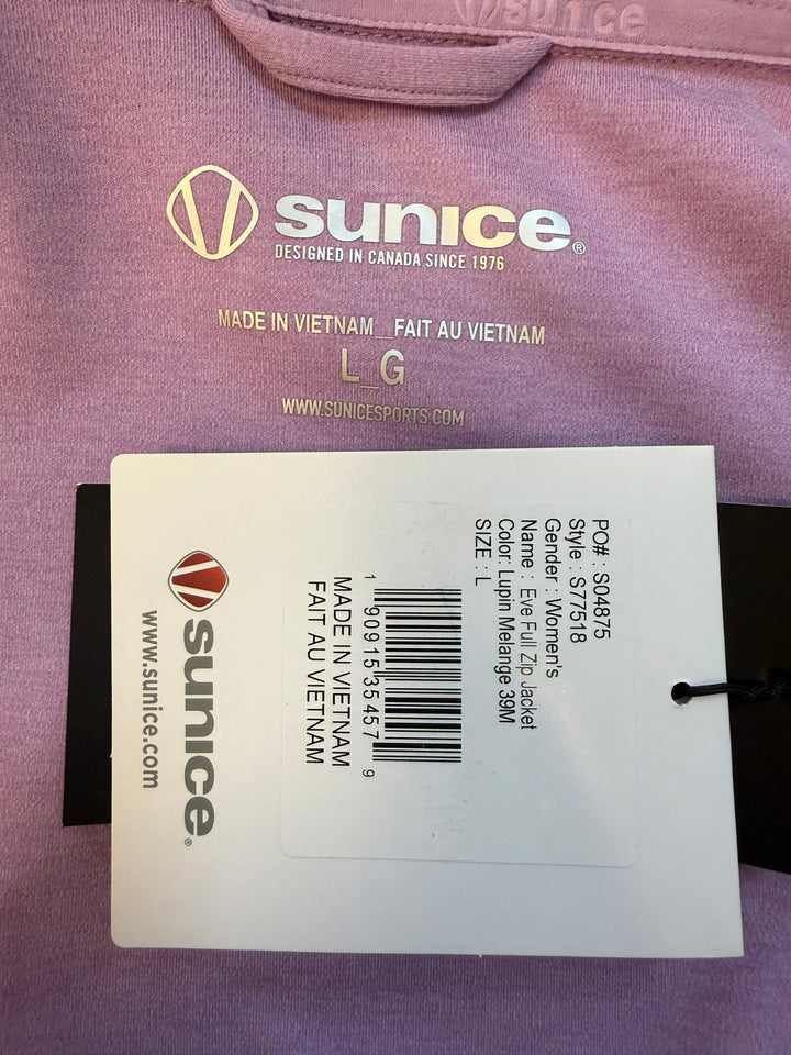Sunice Women's Eve Full Zip Jacket (w/ logo) - Lupin Melange