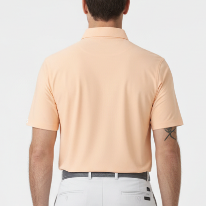 Straight Down Men's Golf Polo Dodge Cantaloupe Size L