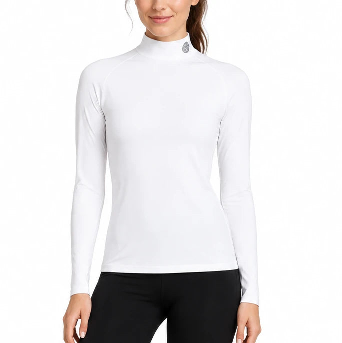 SParms Women's Thermal Base Layer Top White Size L