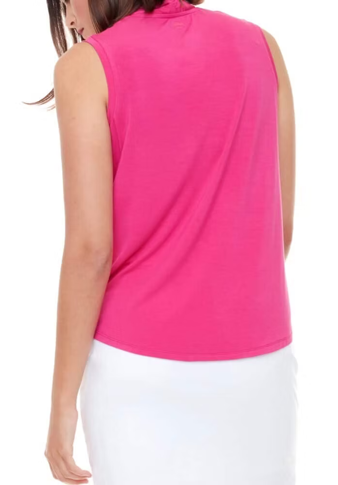 Swing Control Bamboo V-neck Sleeveless Top - Bubblegum Pink