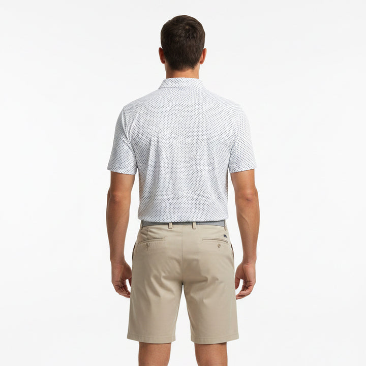 G/FORE Men's Polo Pima Chalk/Onyx Size M