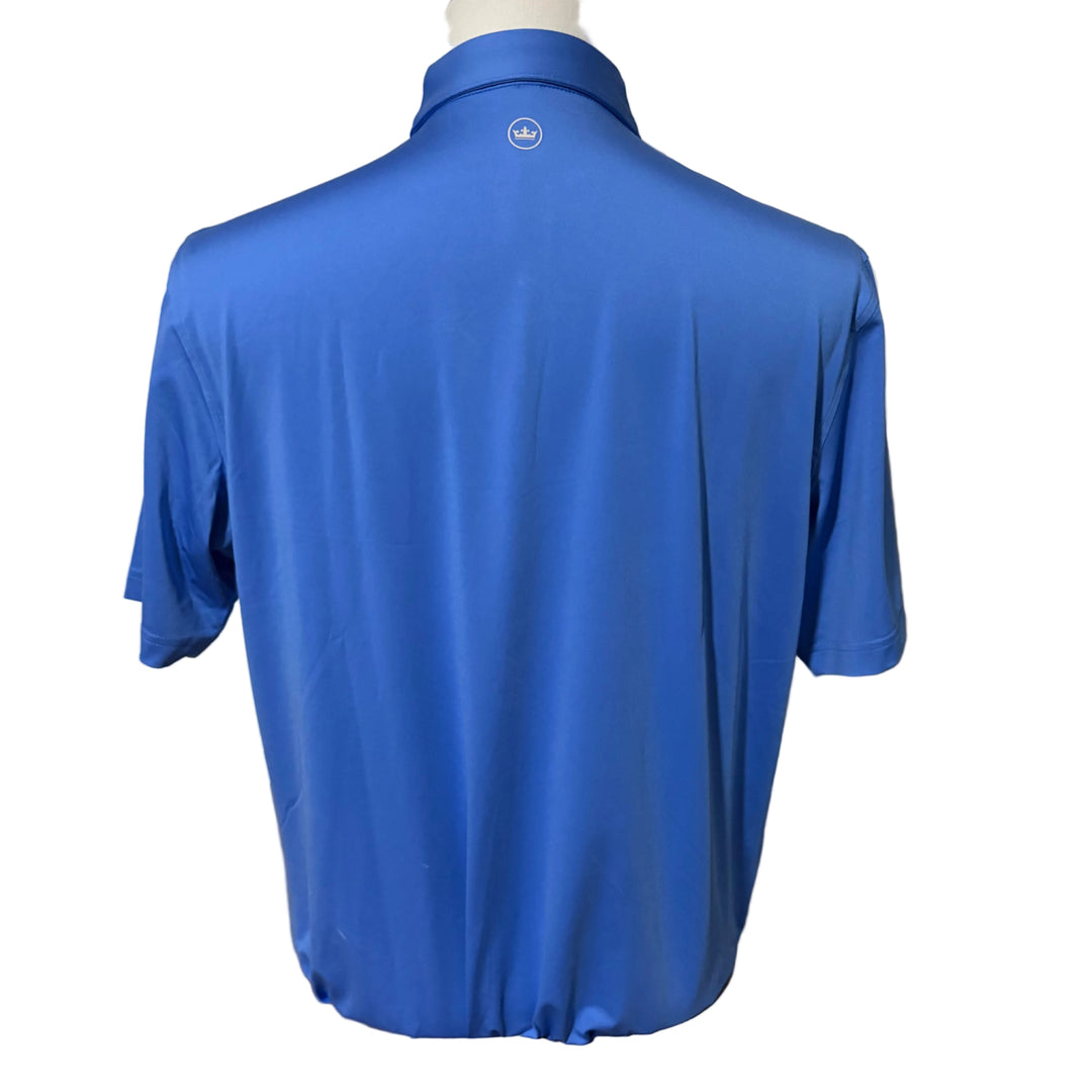 Peter Millar Solid Performance Jersey Polo (w/logo) - Blue Sea