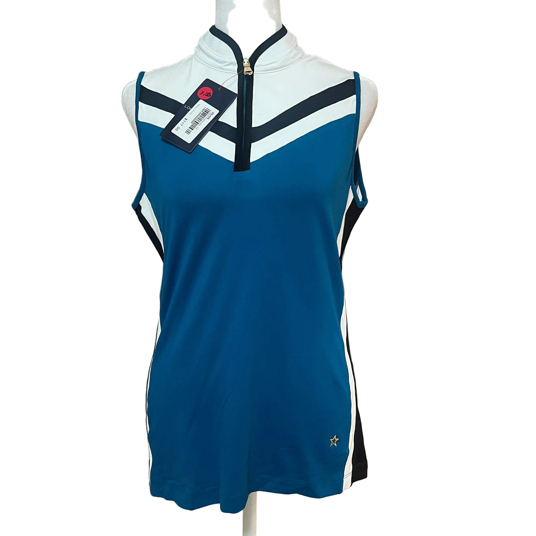 Lohla Sport Denise Sleeveless Top - Peacock - Medium/Large - Skorzie