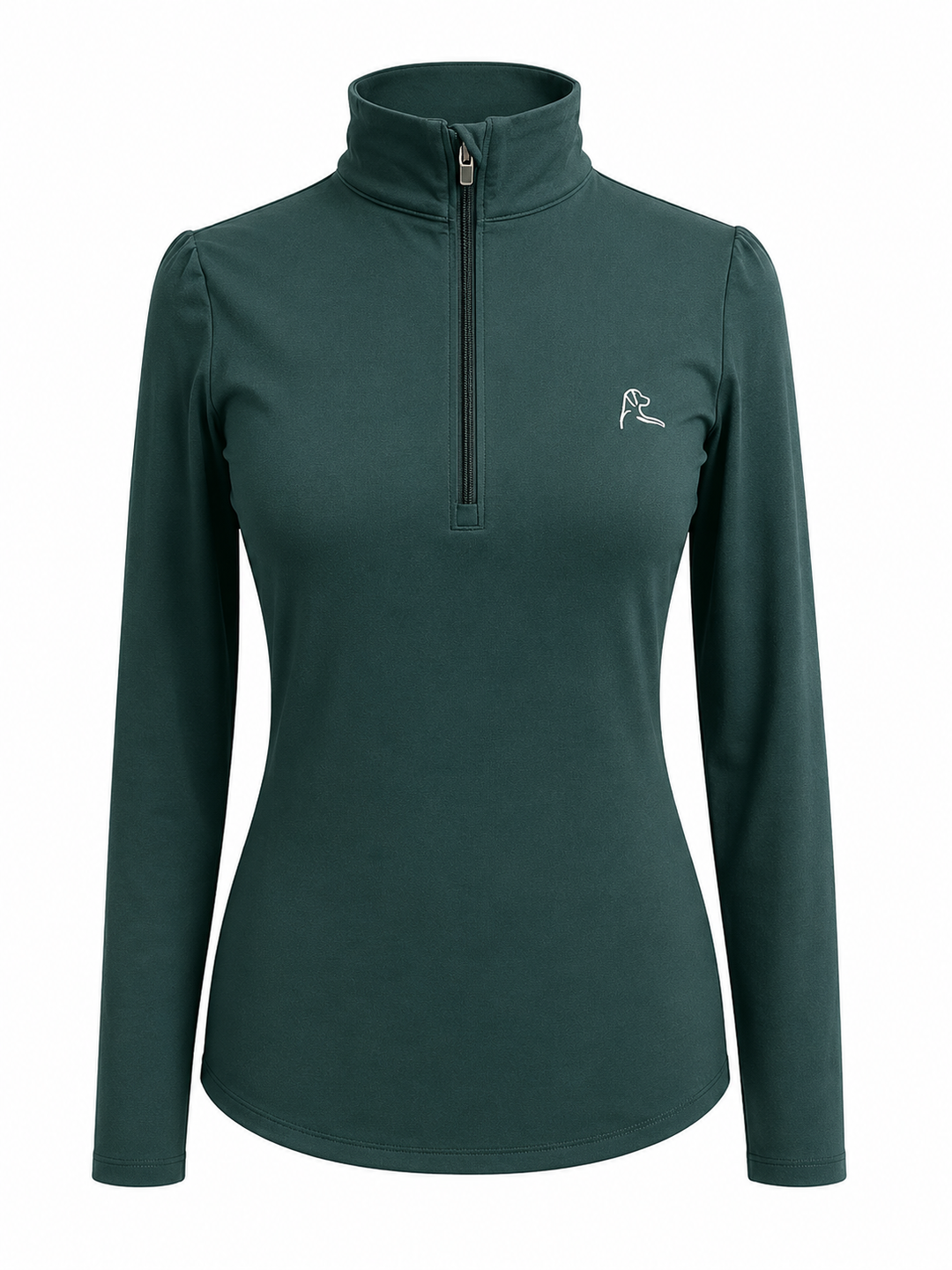 Rhoback Women's Quarter Zip (w/ Logo) - Ponderosa Green - XS - Skorzie