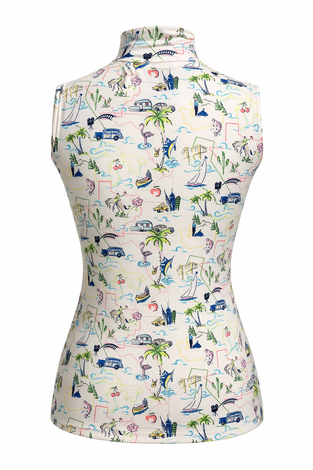 SanSoleil SOLCOOL SLEEVELESS MOCK - On The Road Again - Skorzie