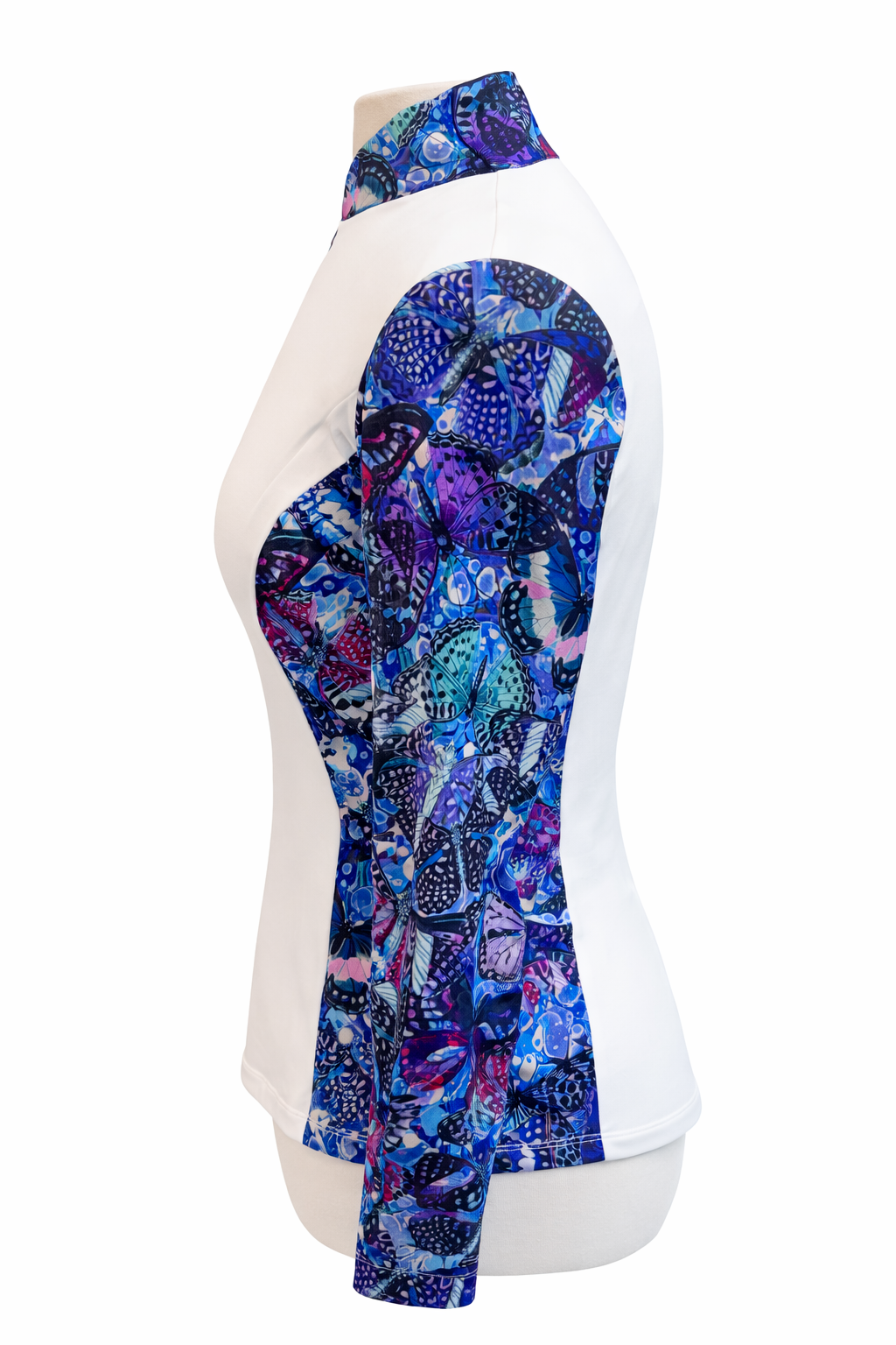 Amy Sport Katelyn Long Sleeve Top - Cotton Butterfly - Skorzie