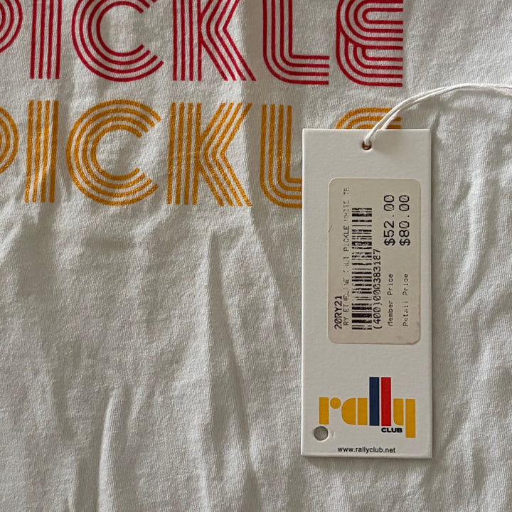 Rally Club Women's L/S Tee "Cali Pickle" White Size M (FINAL SALE ITEM)