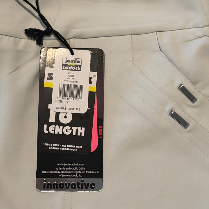 Jamie Sadock Women's Golf Skort Elegante 16" Oyster Size 12
