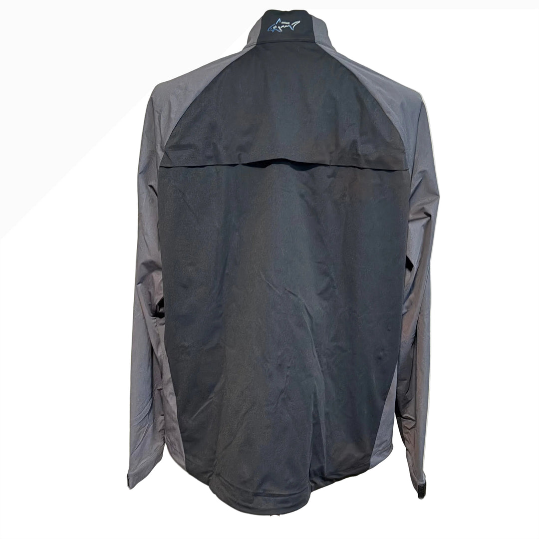 Greg Norman Weatherknit Block Full-Zip Jacket - Black/Charcoal - Large - Skorzie