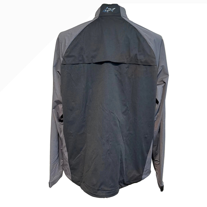 Greg Norman Weatherknit Block Full-Zip Jacket - Black/Charcoal - Large - Skorzie