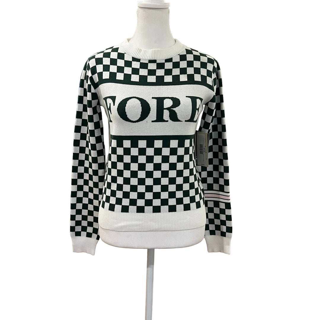 Fore All Fore Sweater - Green/White Checkered - Skorzie