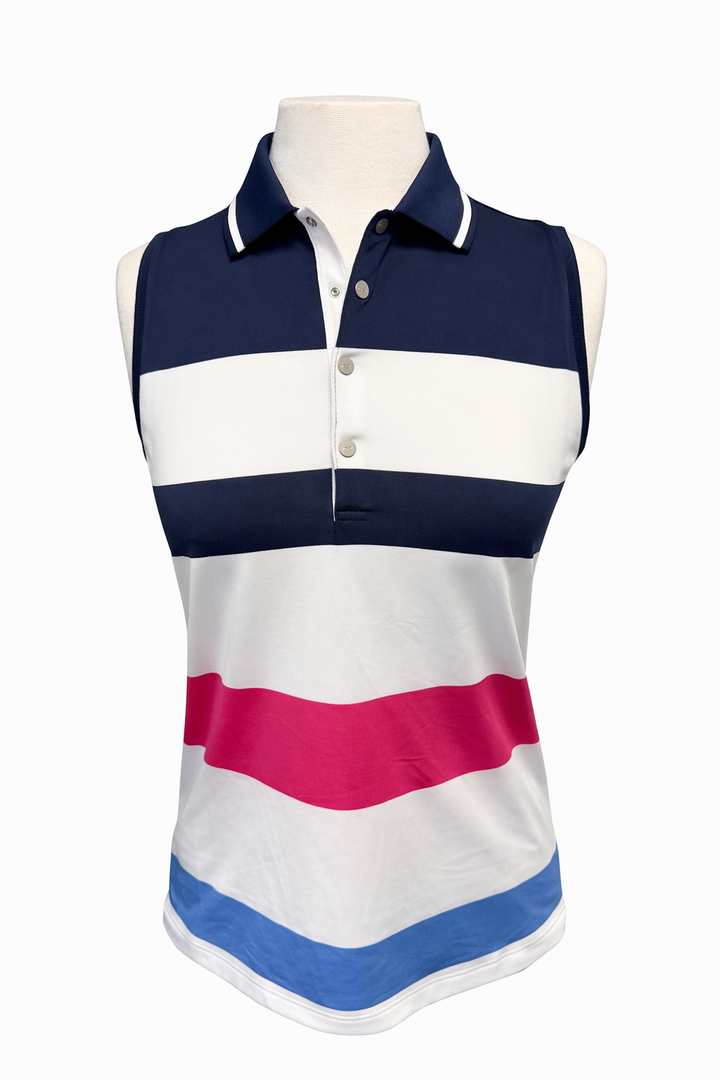 RLX By Ralph Lauren Striped Sleeveless Top - Skorzie