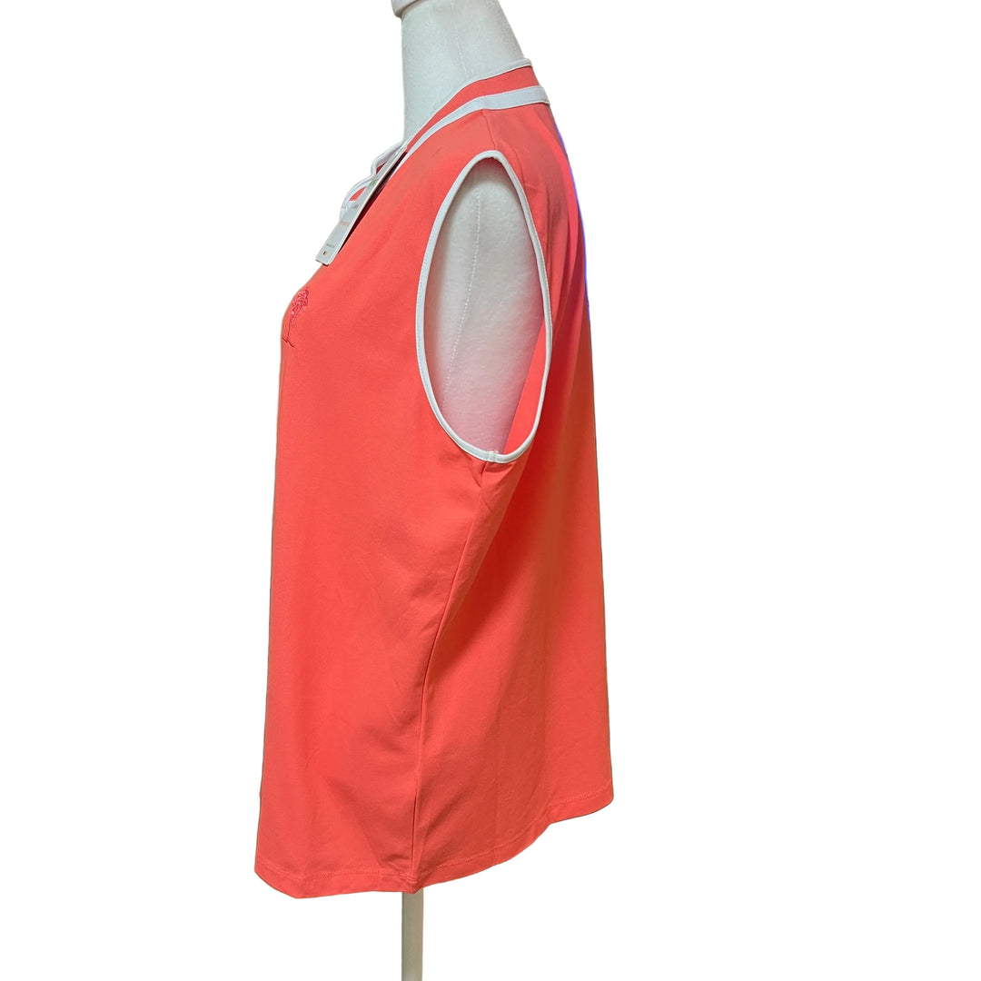 Swing Control 1/4 Zip Tank (w/logo) - Coral - X-Large - FINAL SALE ITEM - Skorzie