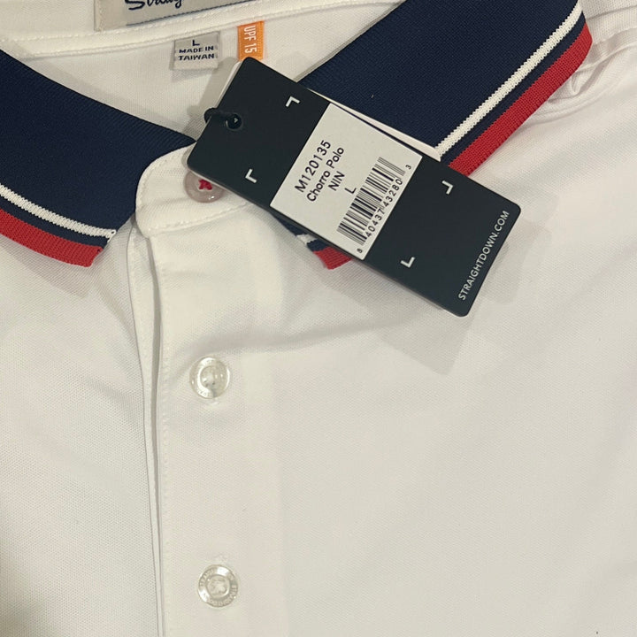 Straight Down Men's Golf Polo Chorro New Indigo Size L