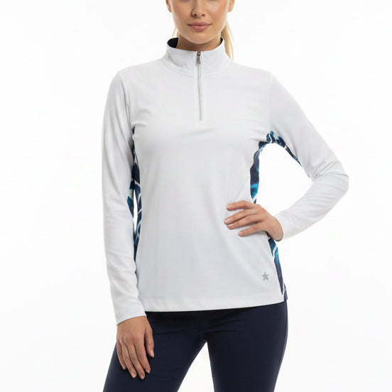 Lohla Sport Women's Golf L/S Polo Desiree White