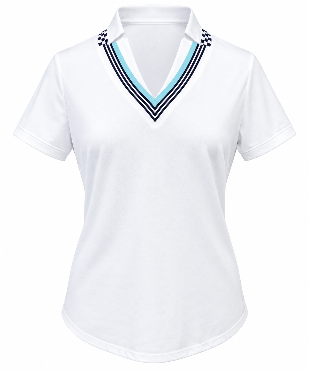 Lucky In Love Geo Mod Short Sleeve Top - White