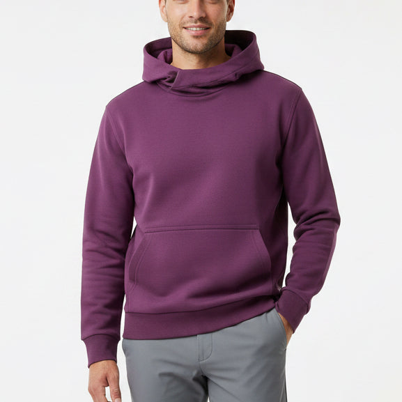 G/FORE Men's Golf Hoodie Cotton Blend Scuba Dark Plum Size M