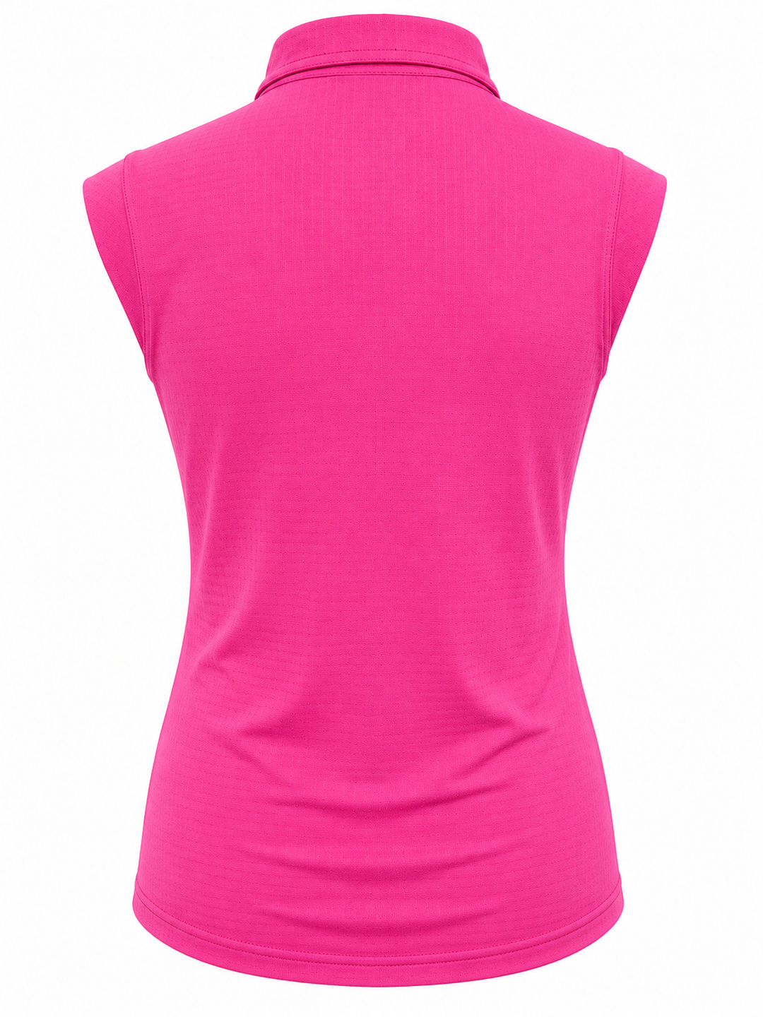 IBKUL Womens Riley Sleeveless Zip Polo - Hot Pink
