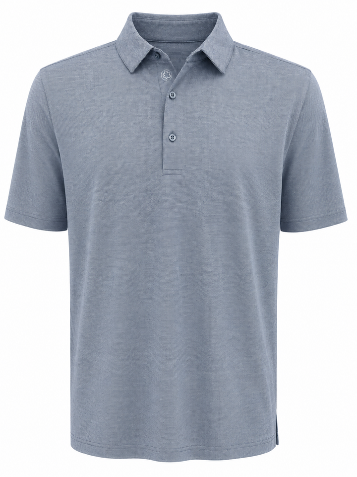Bobby Jones Performance Grid Jacquard Jersey Polo - Dutch Blue - Large