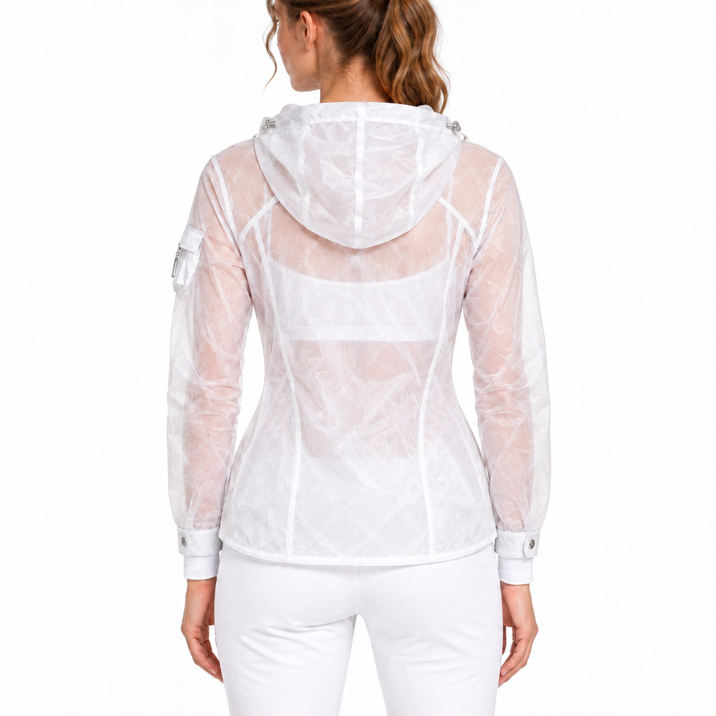 Jamie Sadock Women's Golf Jacket Ice Full Zip Sugar Size L