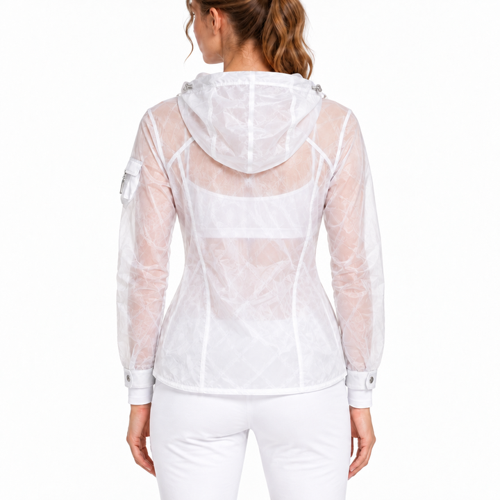 Jamie Sadock Women's Golf Jacket Ice Full Zip Sugar Size L