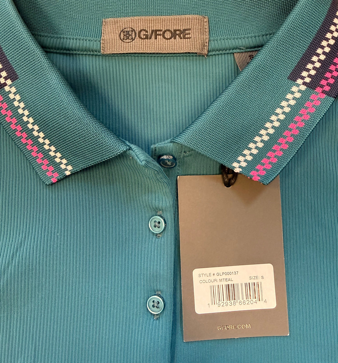 G/FORE Tech Nylon Rib Polo - Teal - Small