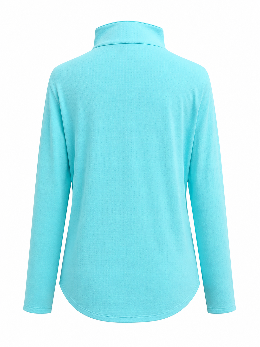 IBKUL Solid Long Sleeve Zip Mock - Seafoam