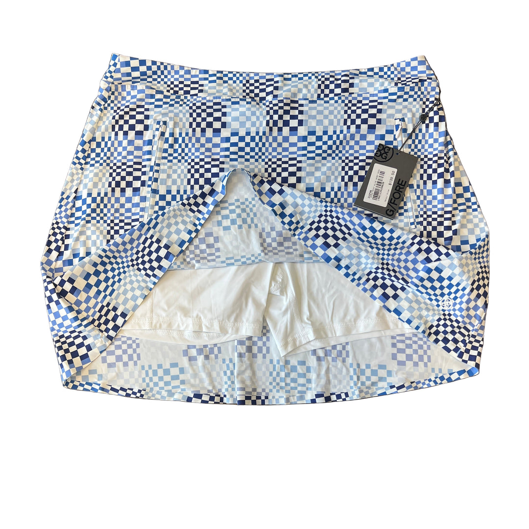 G/Fore Silky Tech Skort - Blue Checkered - Skorzie