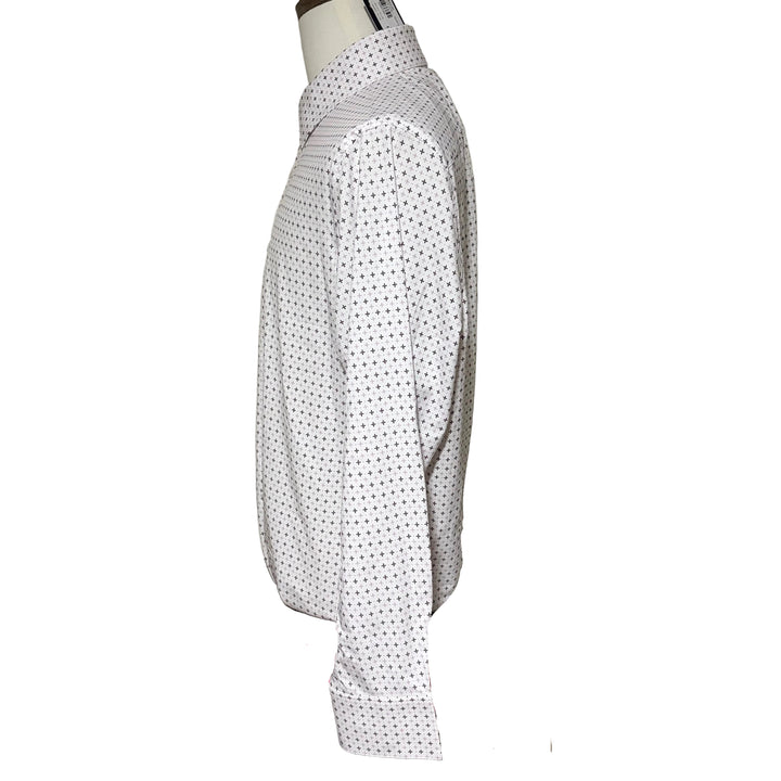 Mizzen + Main Leeward L/S Dress Shirt - Eggplant Hatch Mark - Large