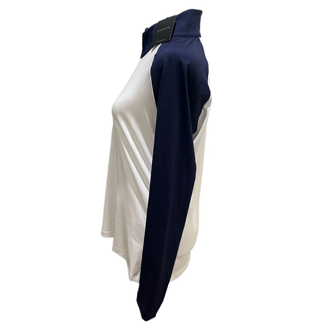 Dunning Golf Margot Interlock Performance 1/4 Zip - White - Medium - Skorzie