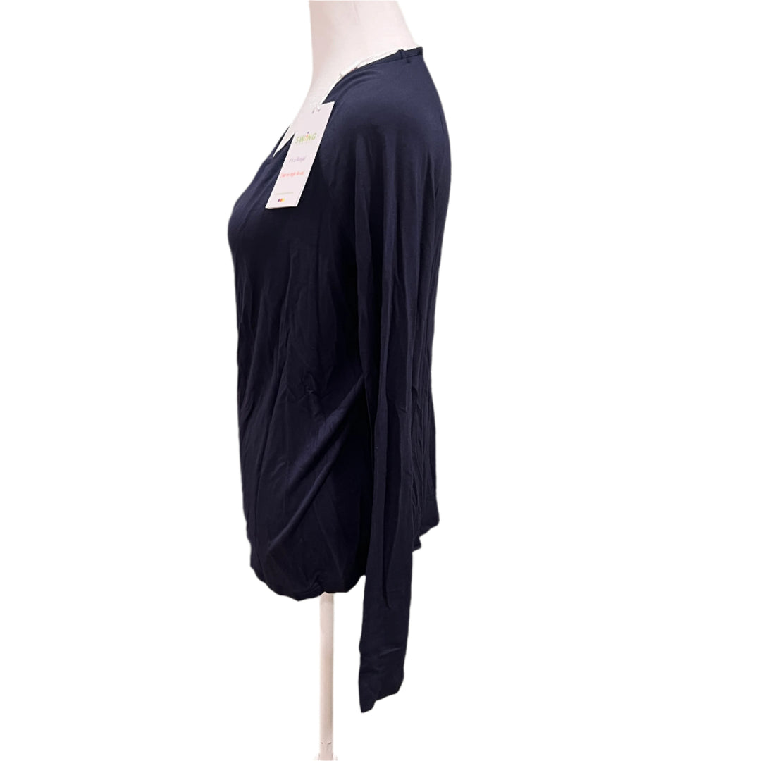 Swing Control Jersey Knit Long Sleeve - Navy - Small - Skorzie