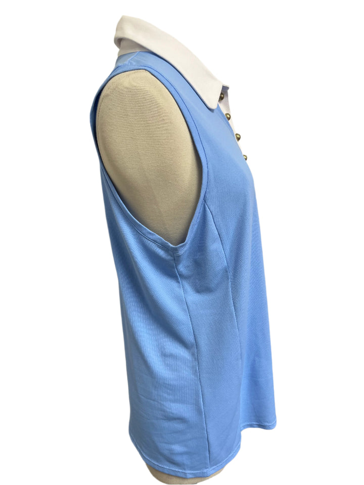 Lilly Pulitzer Luxletic Sleeveless Polo - Blue - Skorzie