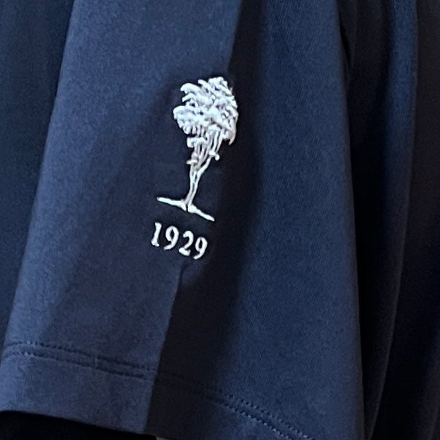 Golftini Short Sleeve Zip Stretch Polo (w/logo) - Navy - X-Large - Skorzie