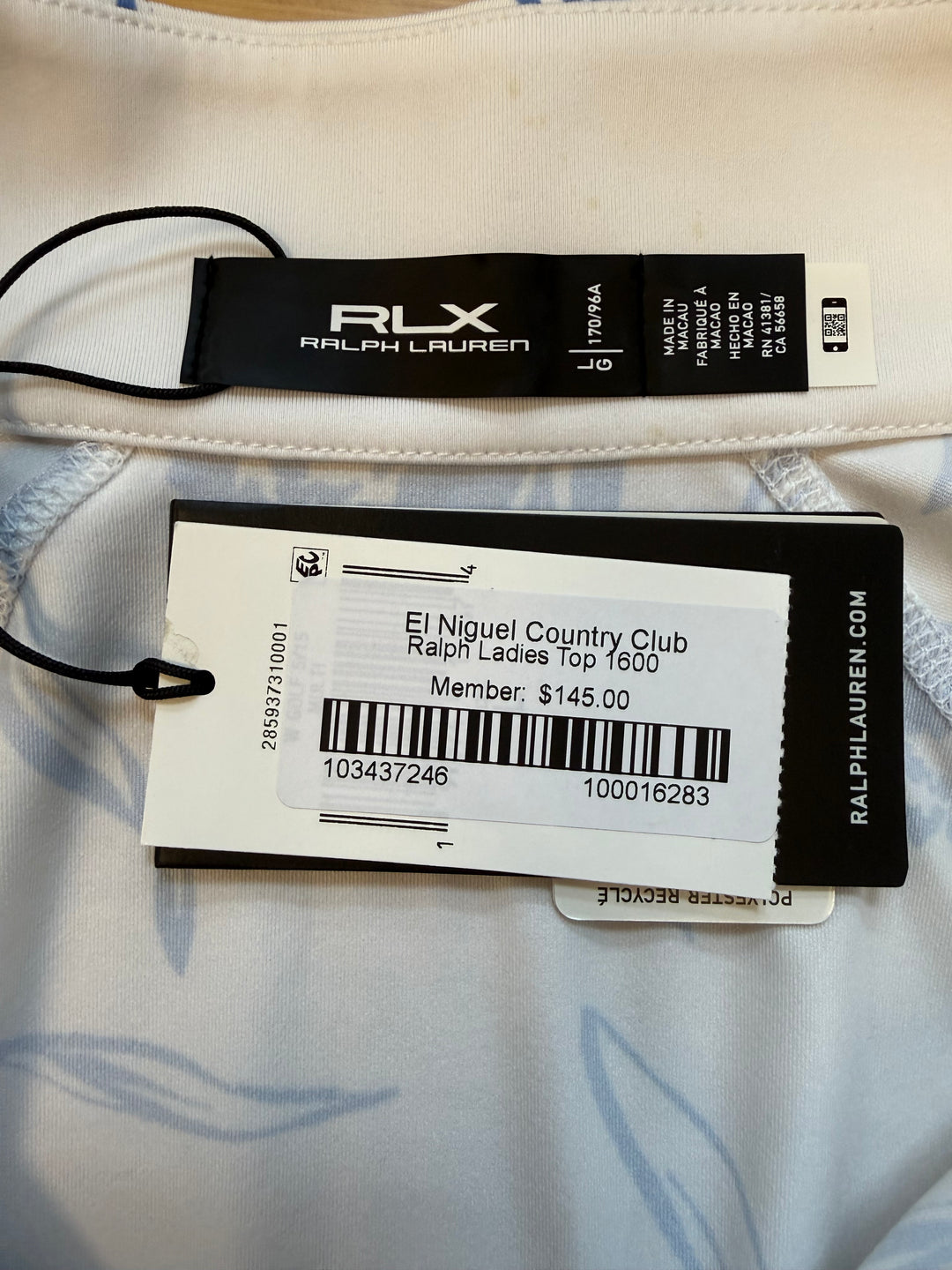 RLX Ralph Lauren Floral Quarter Zip (w/ logo) - White