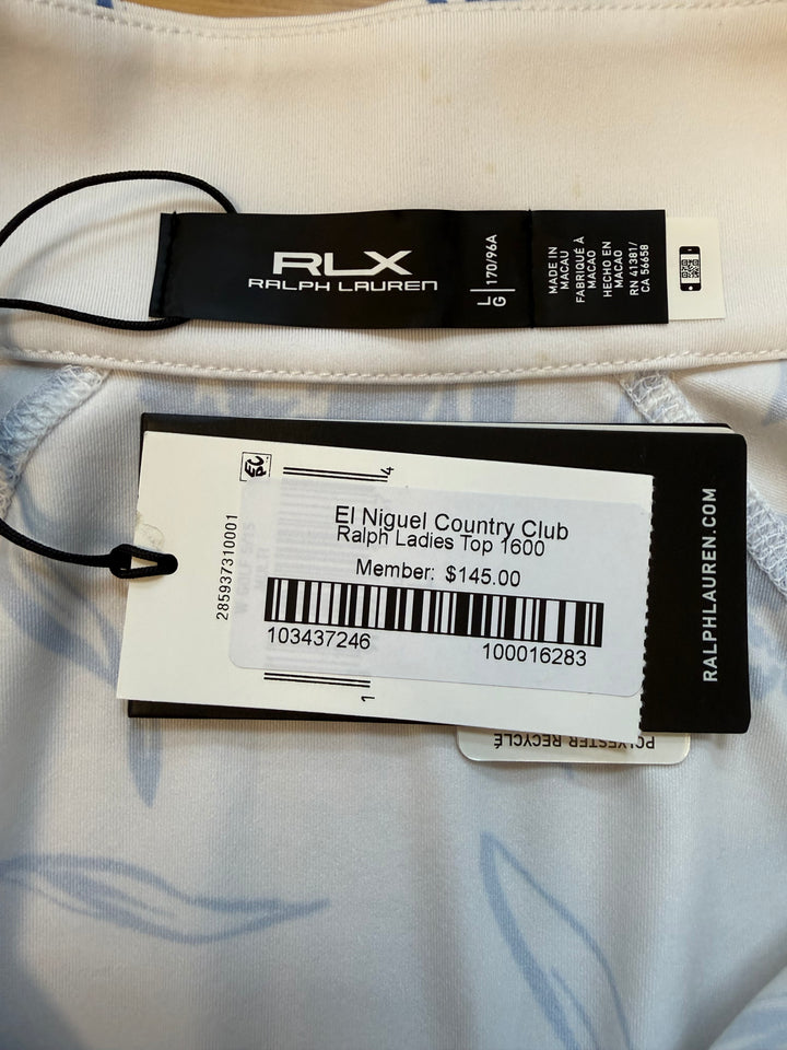 RLX Ralph Lauren Floral Quarter Zip (w/ logo) - White