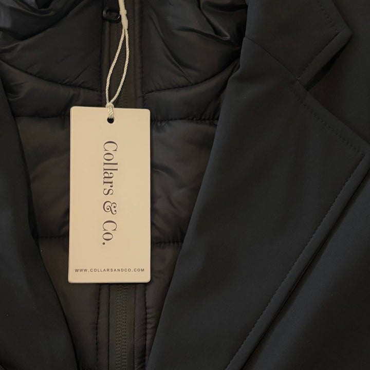 Collars & Co Men's Puffer Sport Coat Black Size L