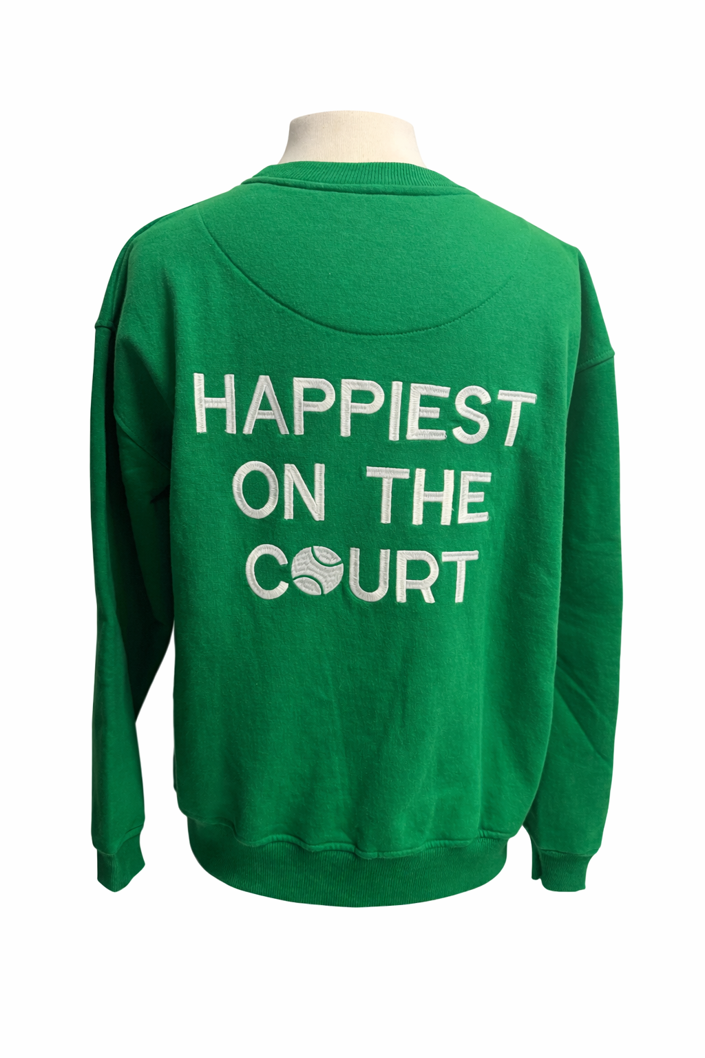 CourtLife - Happiest on the Court Green Tennis Sweatshirt - Size 0 - Skorzie