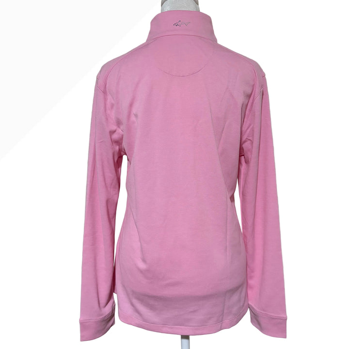 Greg Norman Freedom Performance Zip Pullover - Pink Dream Heather - Medium - Skorzie