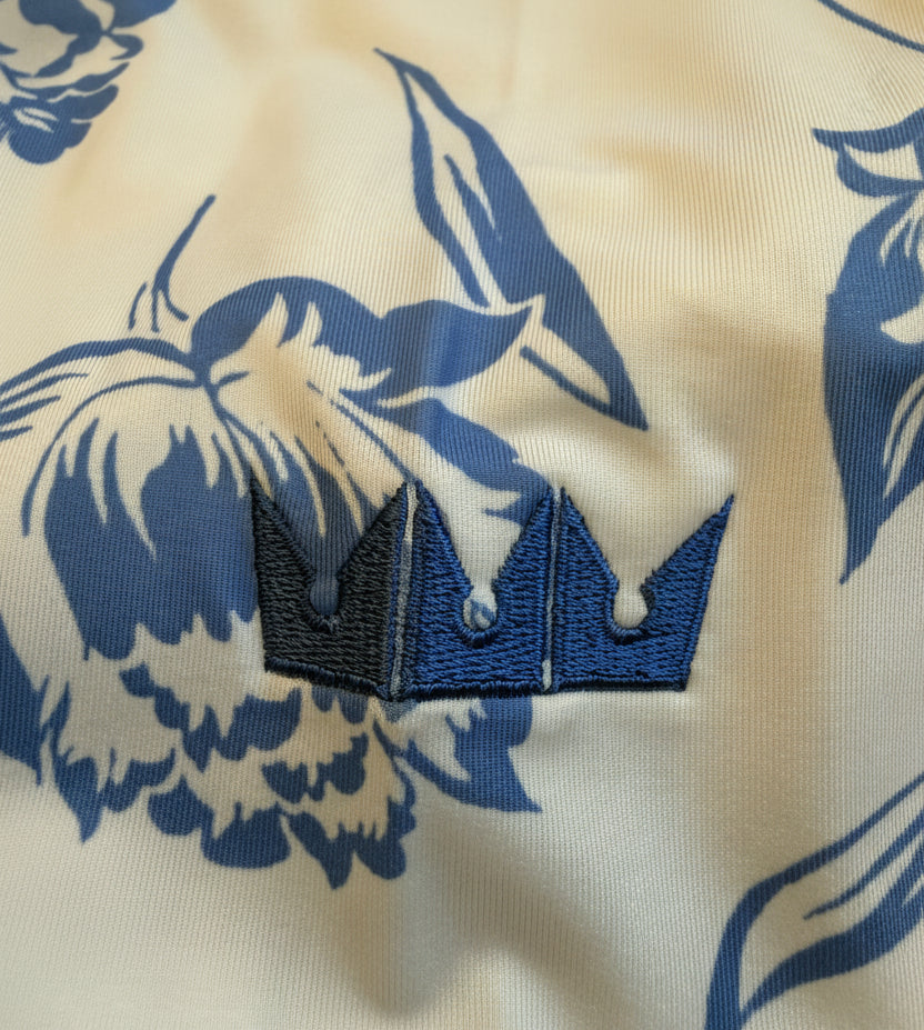 RLX Ralph Lauren Floral Quarter Zip (w/ logo) - White